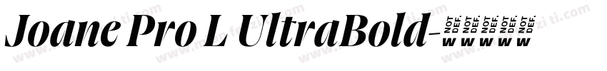 Joane Pro L UltraBold字体转换